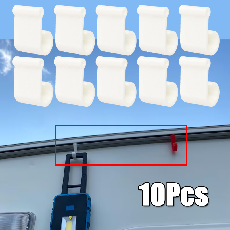 Outdoor Adventures - 10Pcs Camping Awning Hook Clips Multi-Use