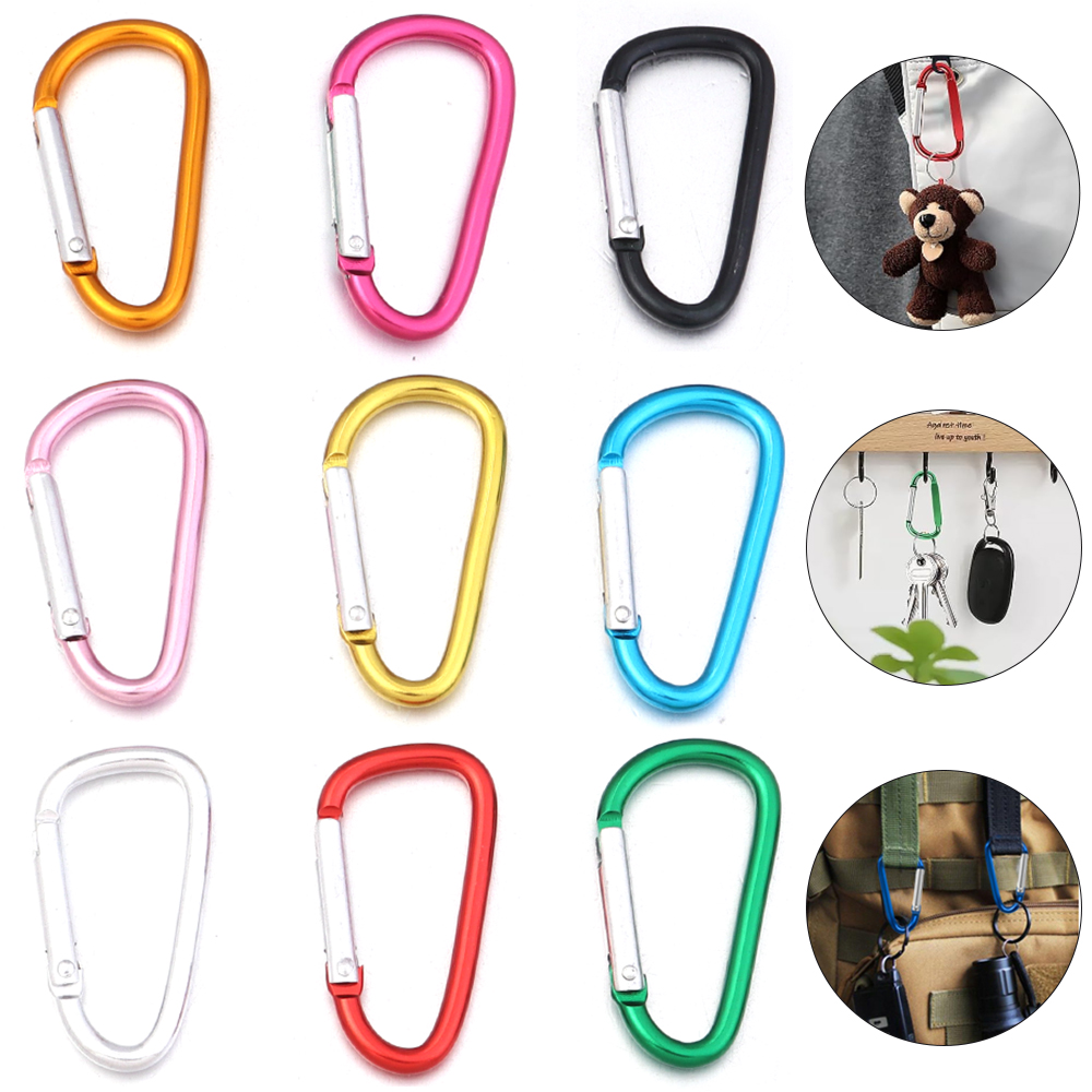 10pcs/lot Aluminum Alloy Snap  - Carabiner Locking D のレビューと価格
