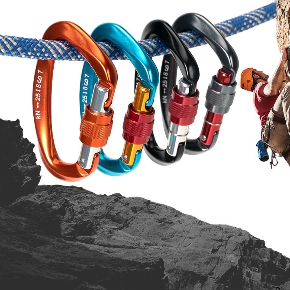 D-shape 25KN Climbing Carabine - Carabiner Locking D のレビューと価格