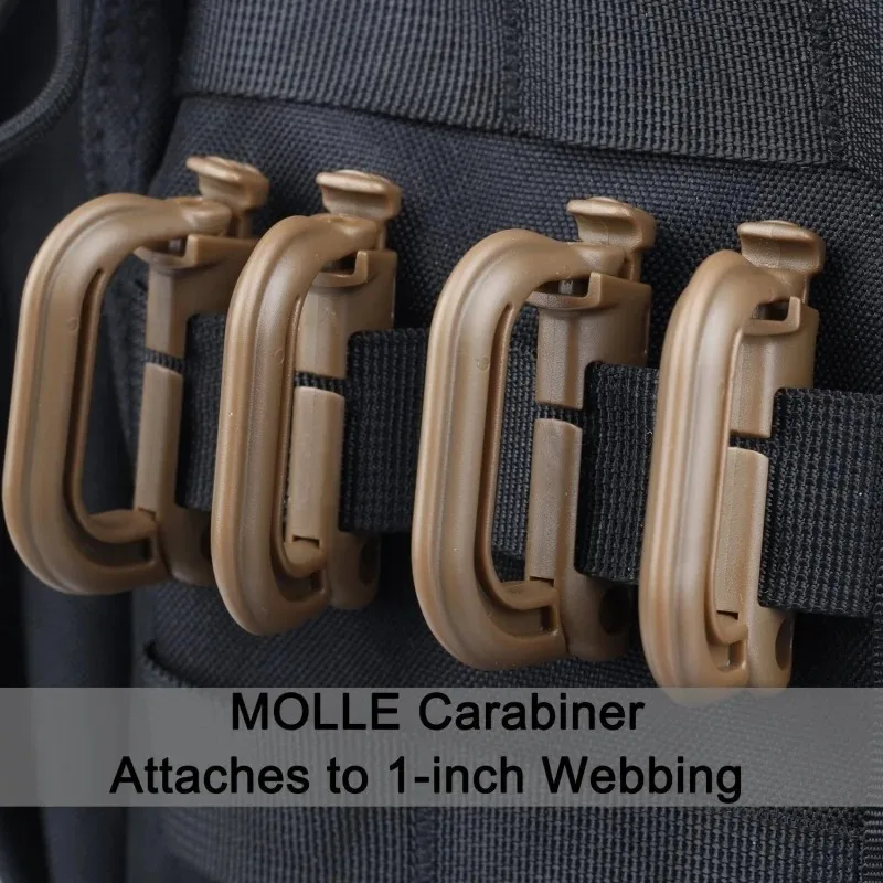10Pcs Outdoor Plastic D-Ring T - Carabiner Locking D のレビューと価格