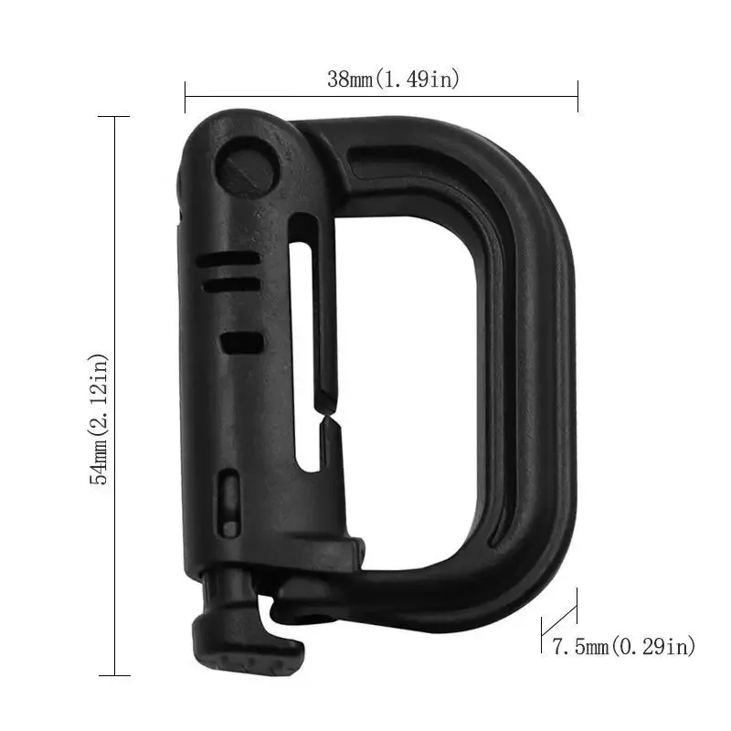 10Pcs Outdoor Plastic D-Ring T - Carabiner Locking D のレビューと価格