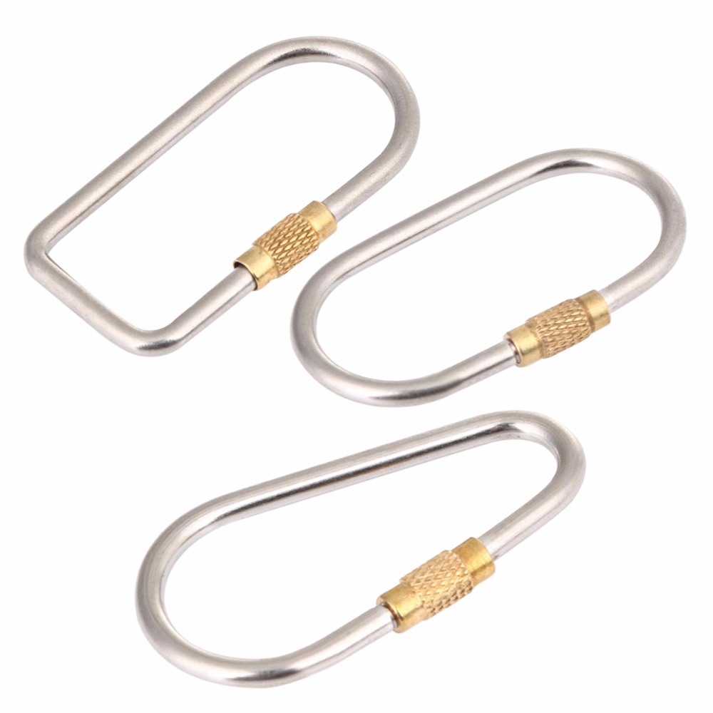5pcs/lot Titanium Locking Cara - Carabiner Locking D のレビューと価格