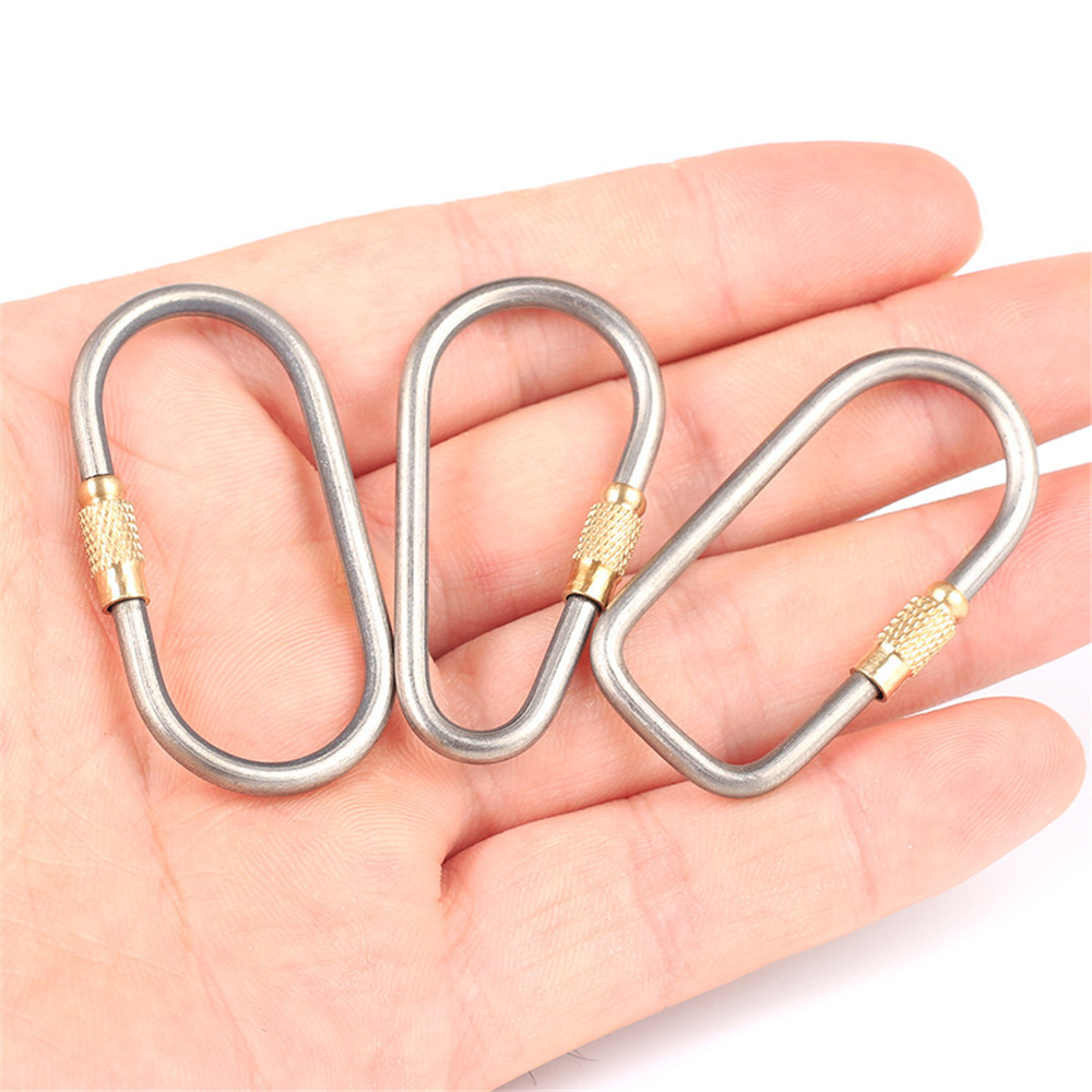 5pcs/lot Titanium Locking Cara - Carabiner Locking D のレビューと価格