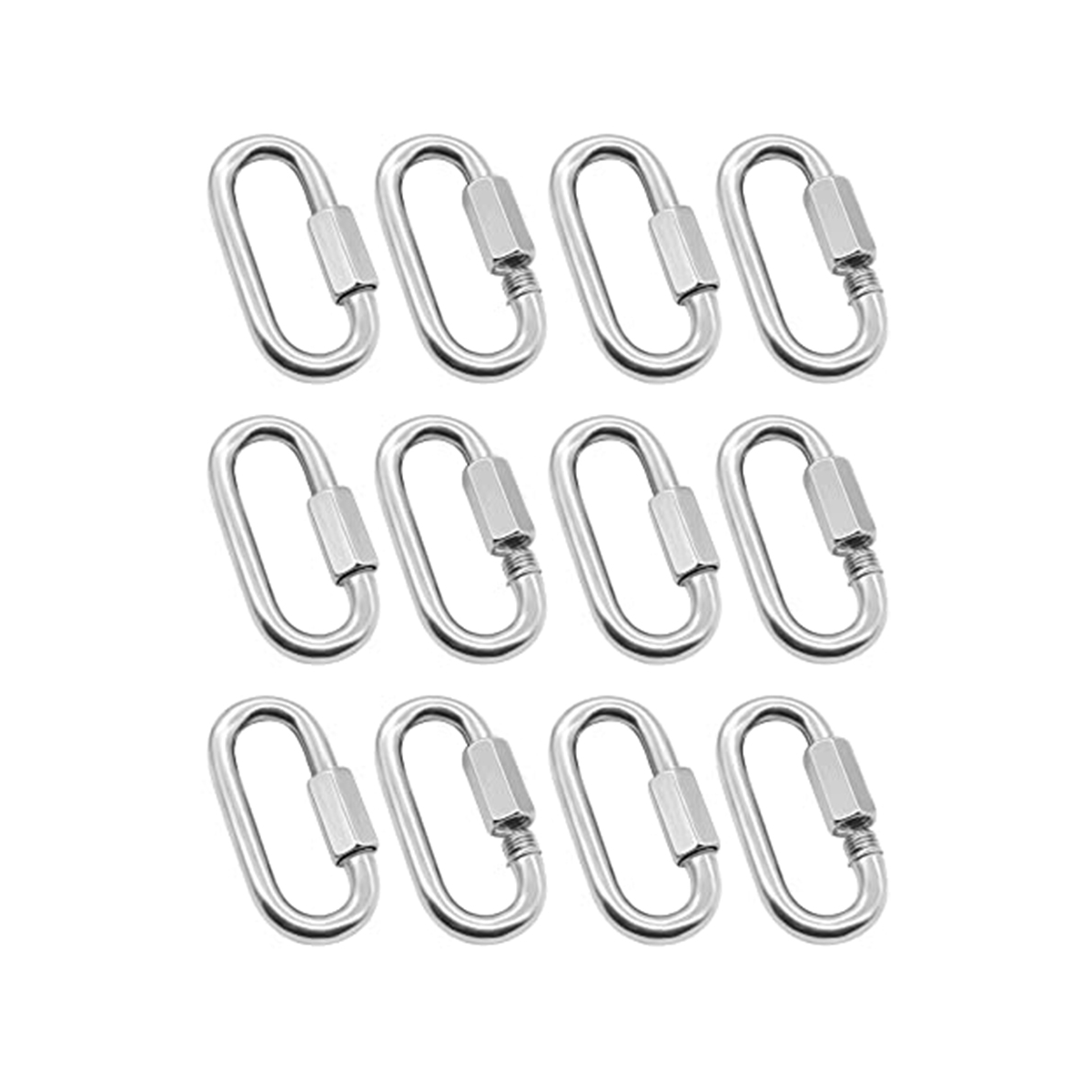 12 Pack Quick Link 5/32 Inch H - Carabiner Locking D のレビューと価格
