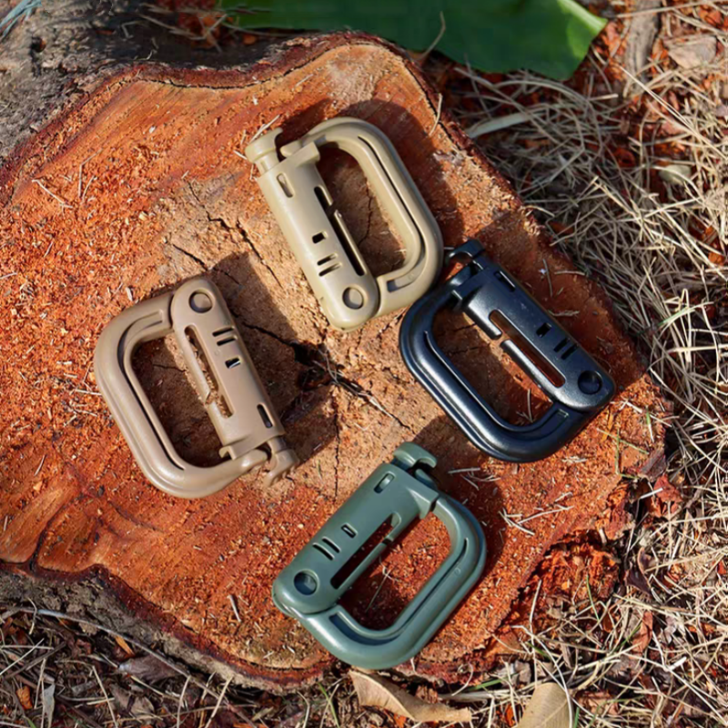5Pcs Plastic D-Ring Tactical B - Carabiner Locking D のレビューと価格