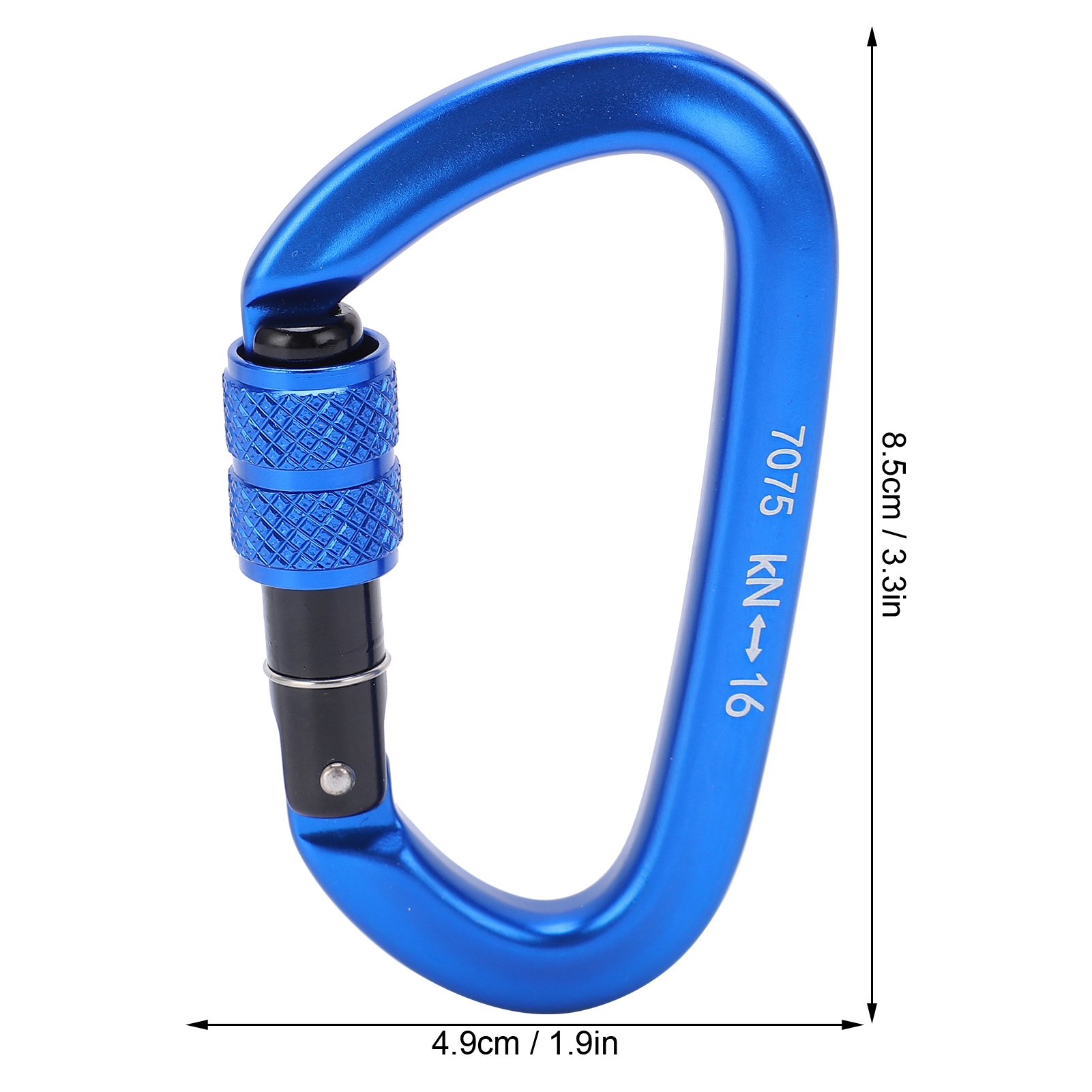 16KN Aluminum Alloy Screwgate  - Carabiner Locking D のレビューと価格