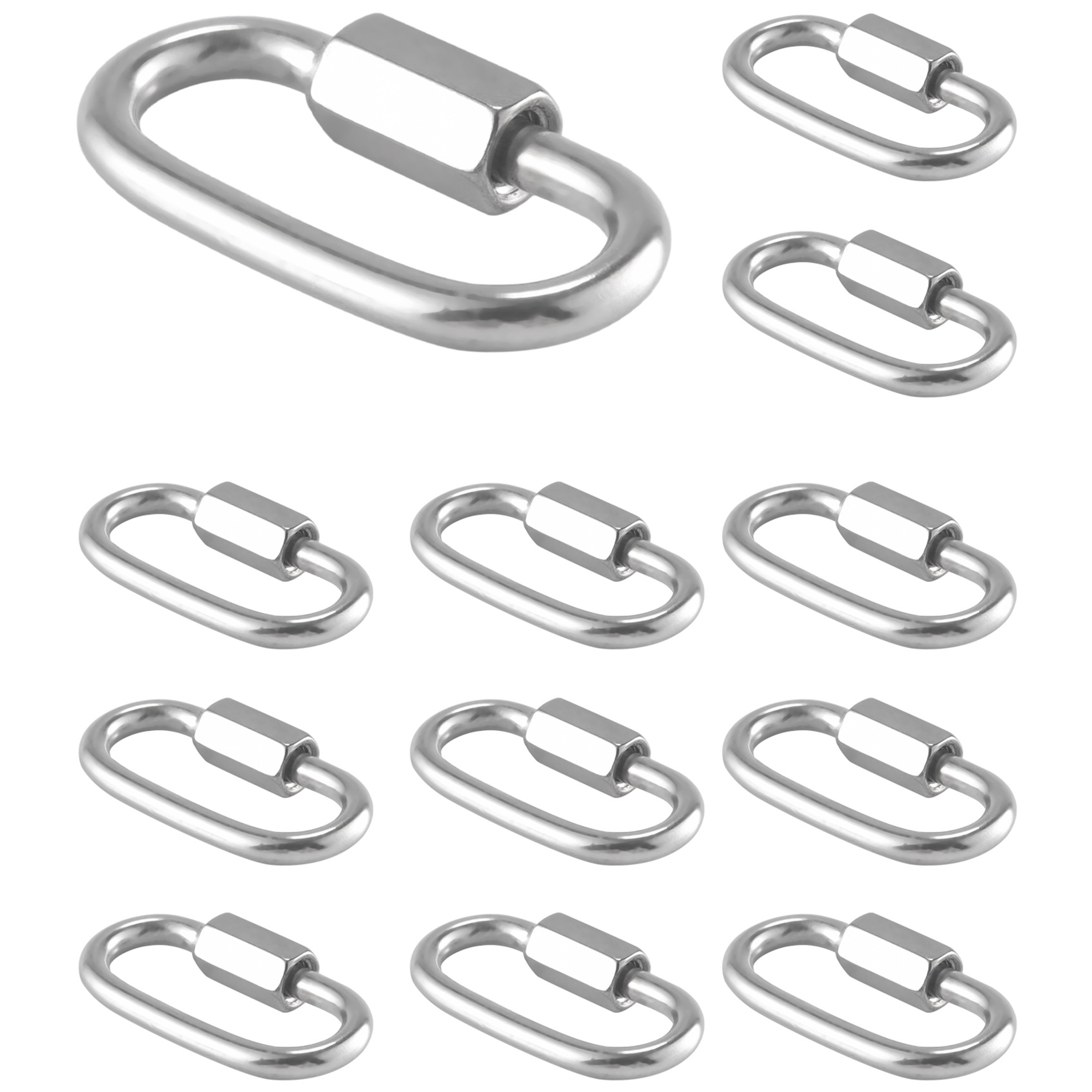 A60Z12 Pcs Quick Link 4MM Stai - Carabiner Locking D のレビューと価格