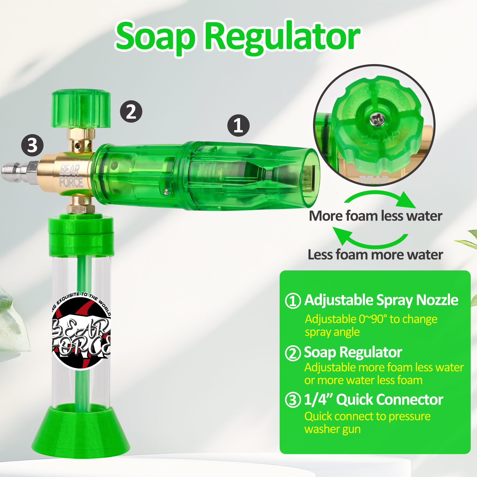 Pressure Magnetic Foam Cannon  - Bear Spray Clip のレビューと価格