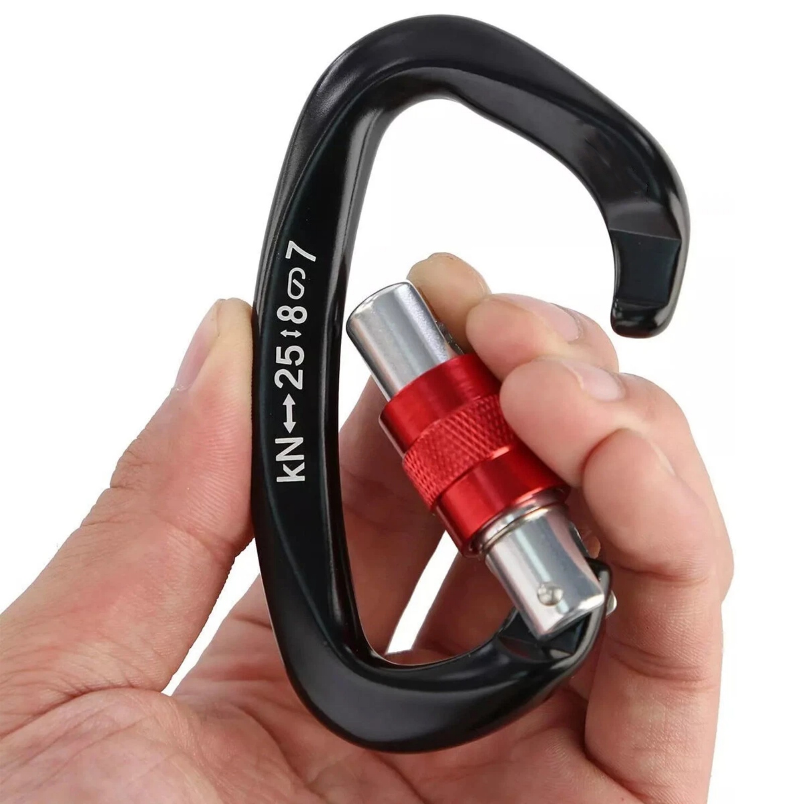 5Pcs/Set 25KN D-Shape Aluminum - Carabiner Locking D のレビューと価格