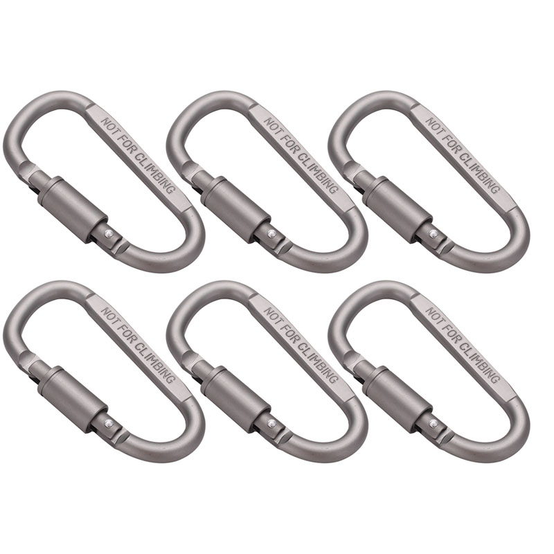6Pcs Aluminum Carabiner Clip D - Carabiner Locking D のレビューと価格