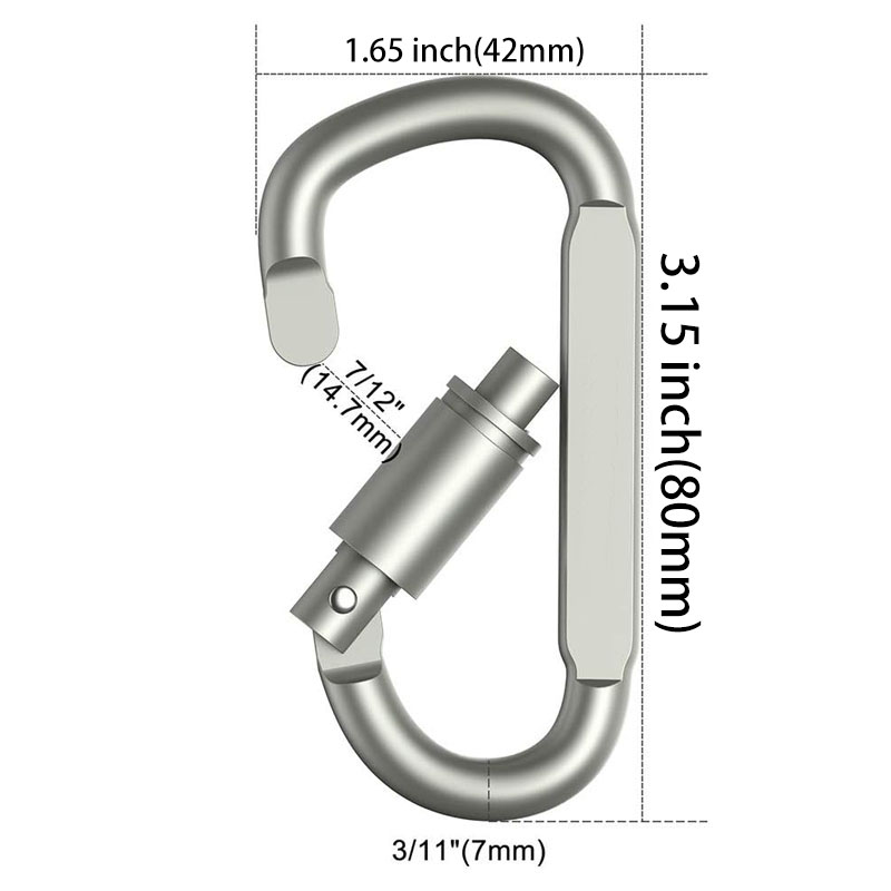 6Pcs Aluminum Carabiner Clip D - Carabiner Locking D のレビューと価格