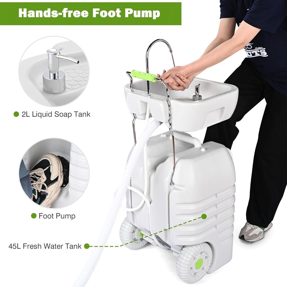 45L Portable Sink Hand Wash St - Outdoor Adventures のレビューと価格