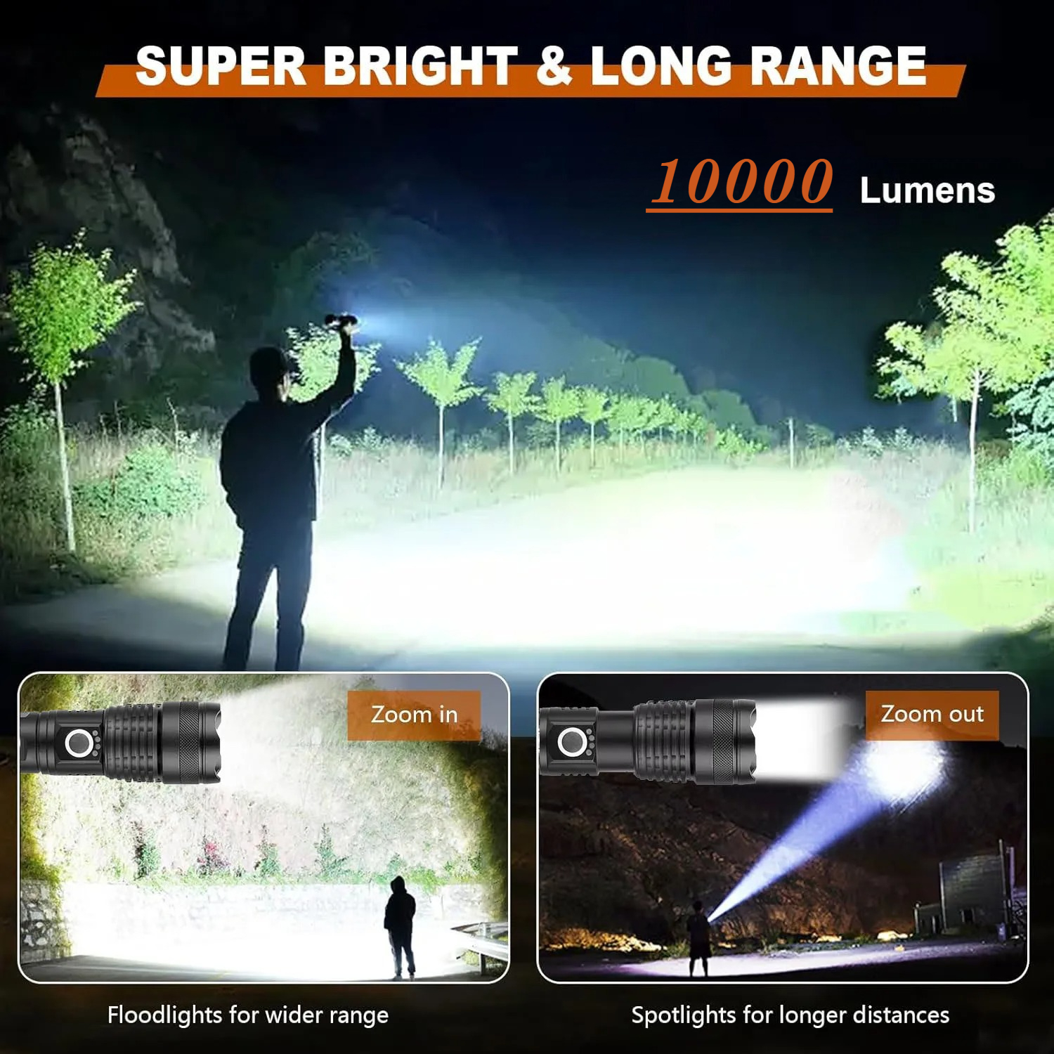 High Power LED Flashlight Rech - Outdoor Adventures のレビューと価格