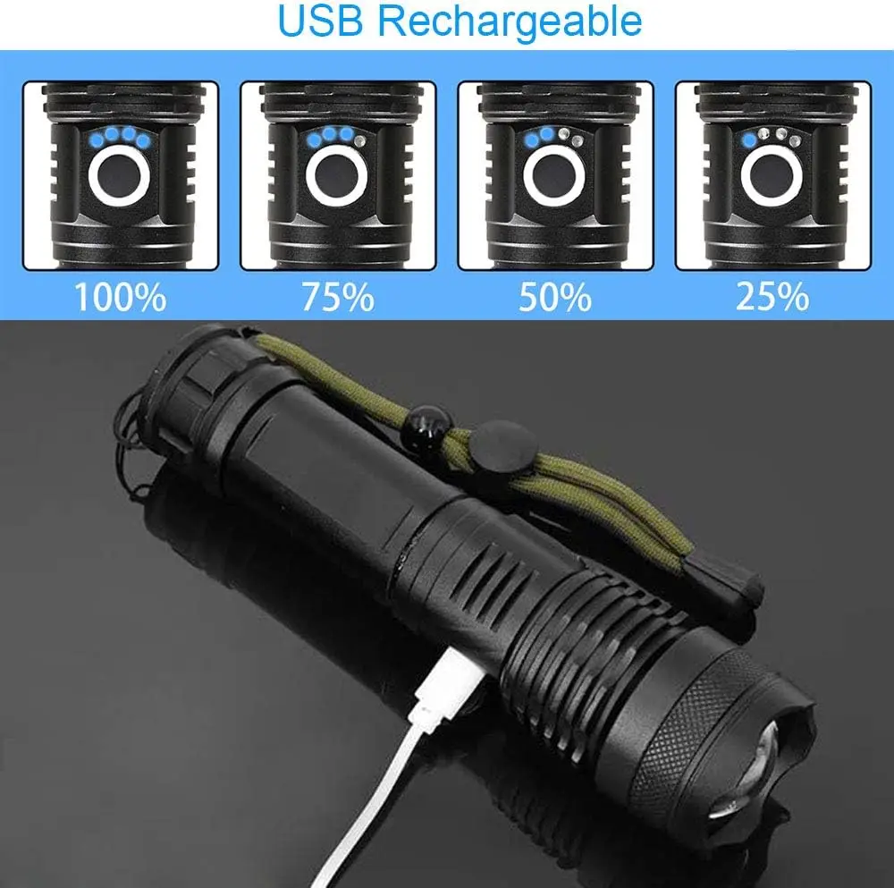 High Power LED Flashlight Rech - Outdoor Adventures のレビューと価格