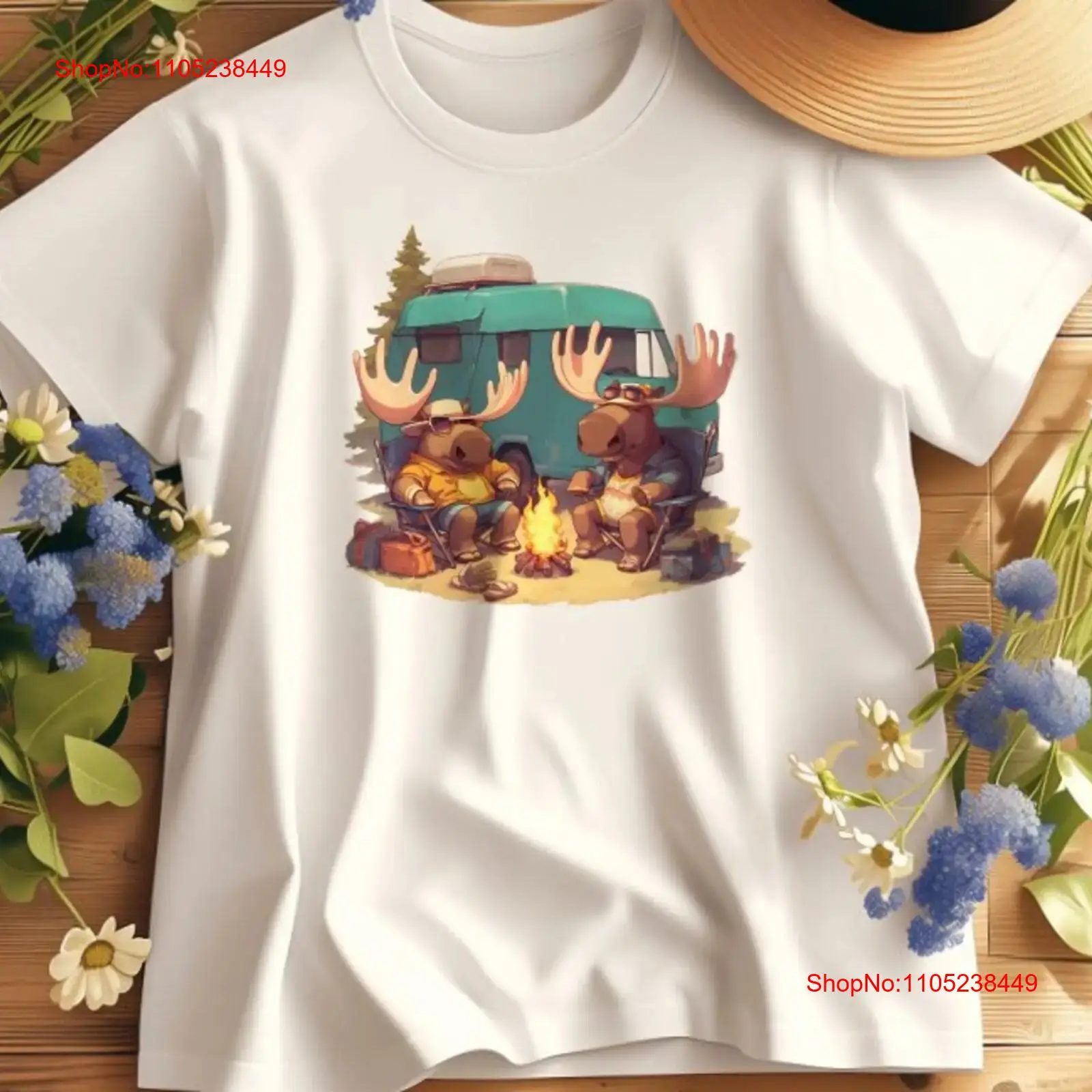 Moose Camping at Campfire T Sh - Outdoor Adventure At のレビューと価格