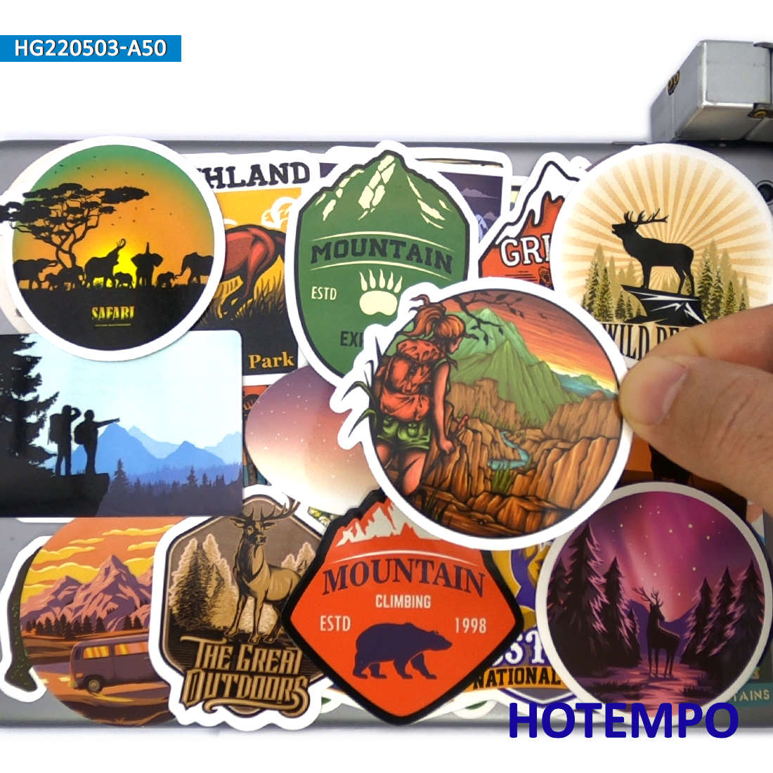 World Travel Stickers Set, Cli - Outdoor Adventure World のレビューと価格